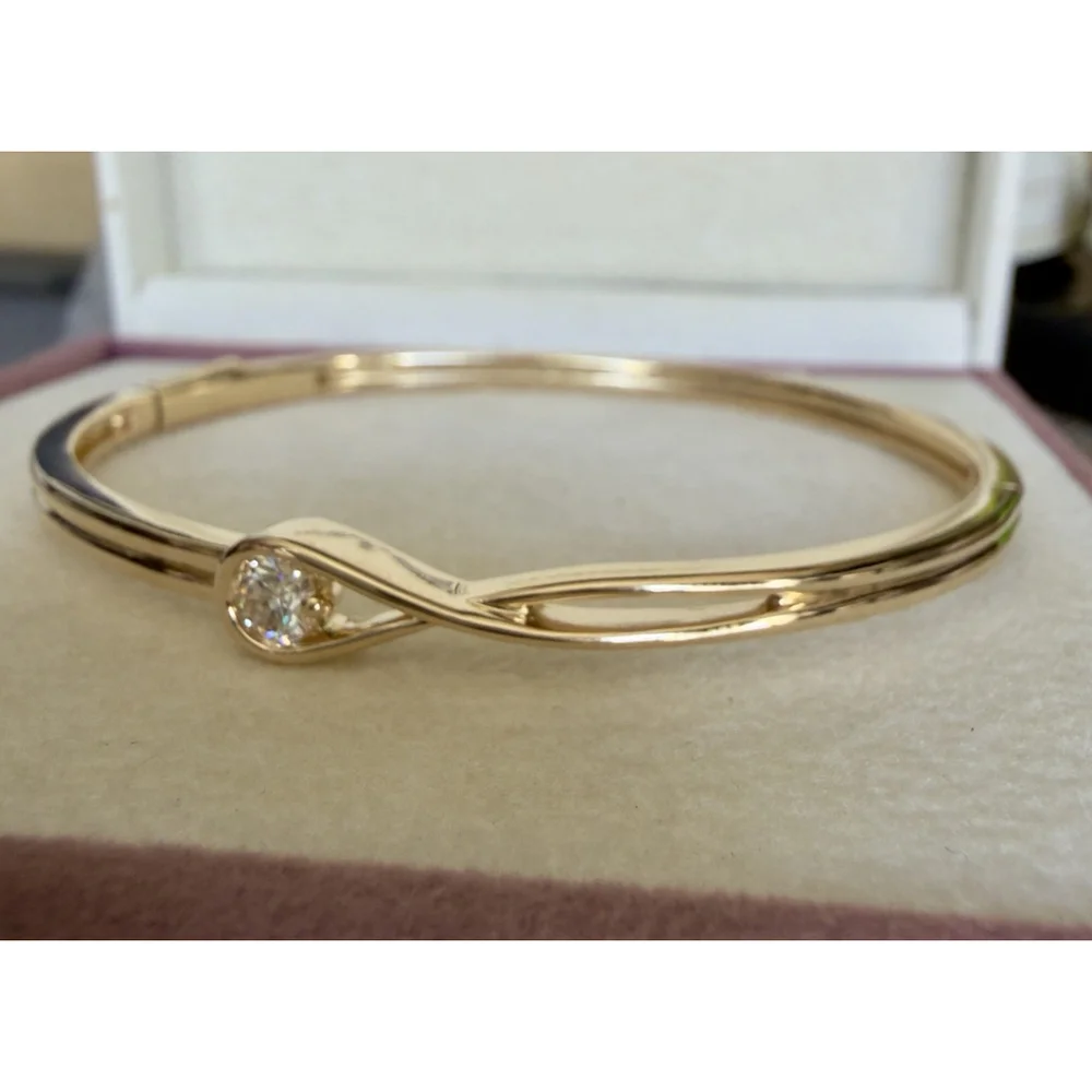 Pandora Infinite Lab-grown Diamond Bangle 0.25 carat tw 14k Gold Sz 1 (6 Inches) - Picture 5 of 14